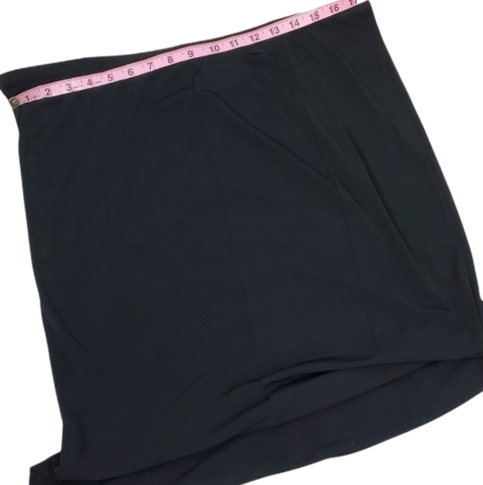 BLACK A-Line Apostrophe Stretch Skirt Size XL - Picture 7 of 7